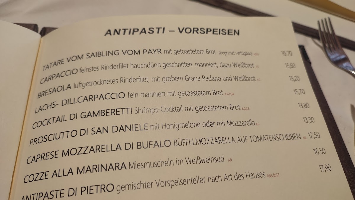 Menu Pizzeria Da Pietro-1